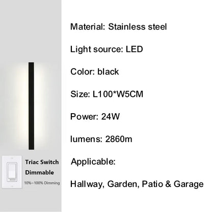 Verthara Premium Smart Dimmable Stainless Steel Outdoor Sconce