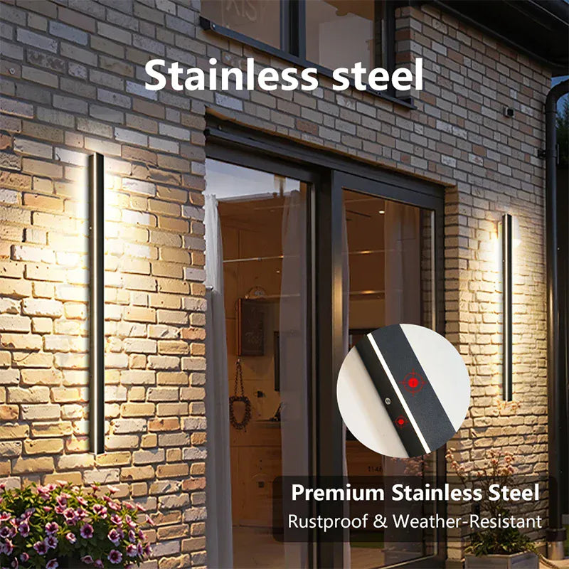 Verthara Premium Smart Outdoor Wall Light with Triac Dimming, IP67 Waterproof Stainless Steel Lantern for Garden and Porch