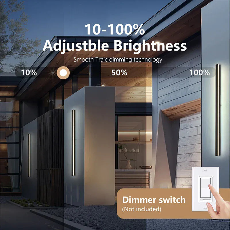 Verthara Premium Smart Outdoor Wall Light with Triac Dimming, IP67 Waterproof Stainless Steel Lantern for Garden and Porch