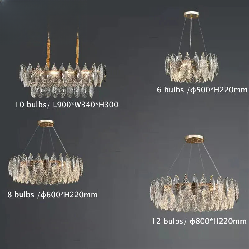 Verthara Premium Smoky Grey Crystal Round Pendant Chandelier