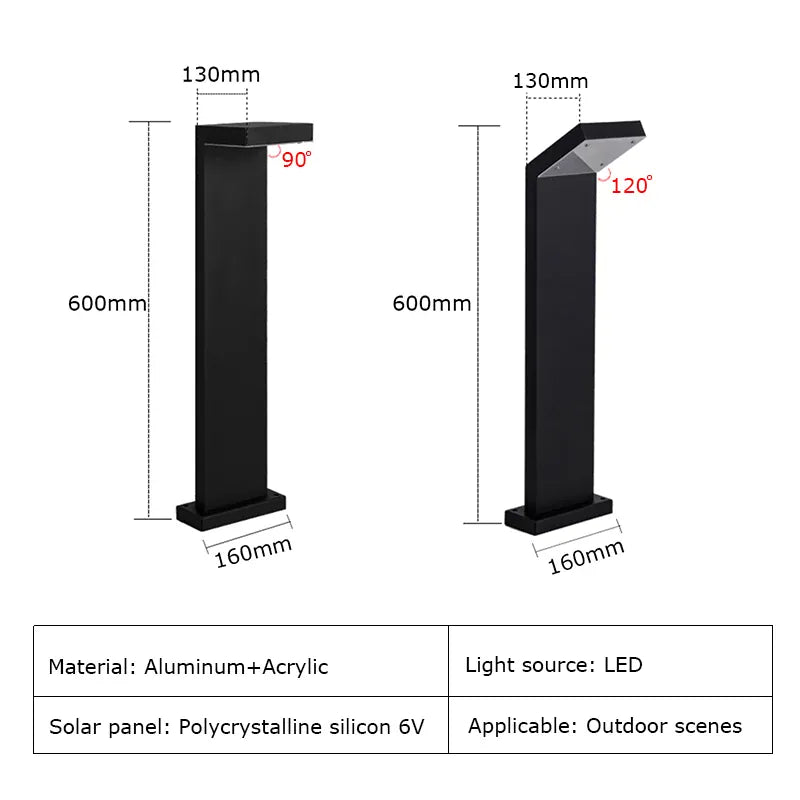 Verthara Premium Solar Aluminium Pathway Garden Lamp