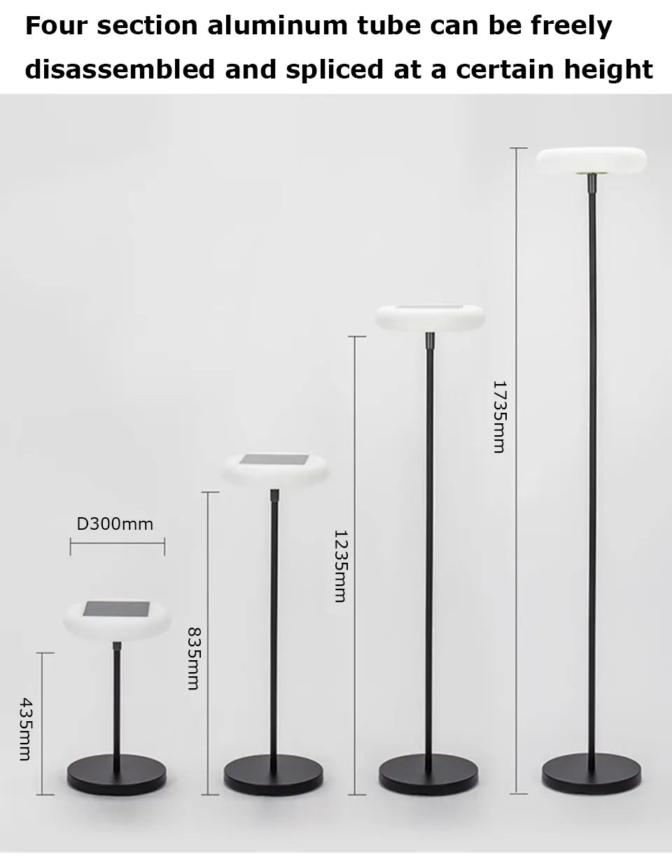 Verthara Premium Solar Cordless Outdoor Floor Lamp