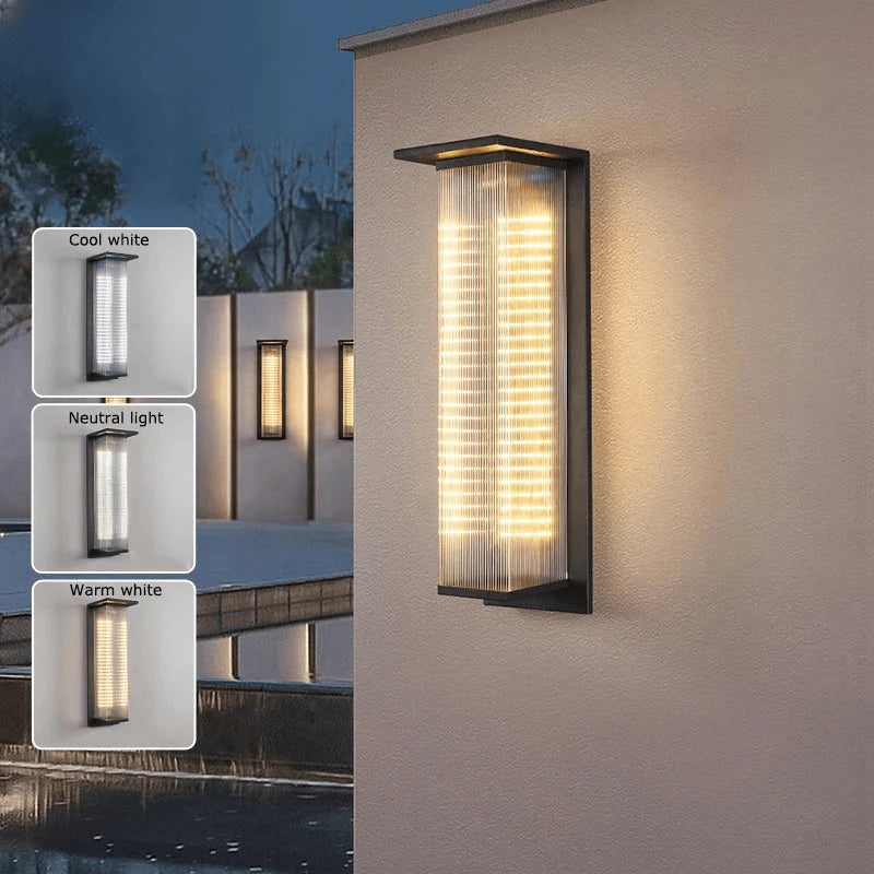 Verthara Premium Solar Dusk-to-Dawn Porch Wall Lantern H60cm