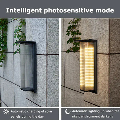Verthara Premium Solar Dusk-to-Dawn Porch Wall Lantern H60cm