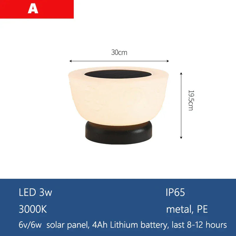 Verthara Premium Solar Garden Lights Pillar Style With Dusk-To-Dawn Sensor – Energy Efficient - IP65 Rated - Outdoor Lighting - Ideal For Pathways - Villa Gates A