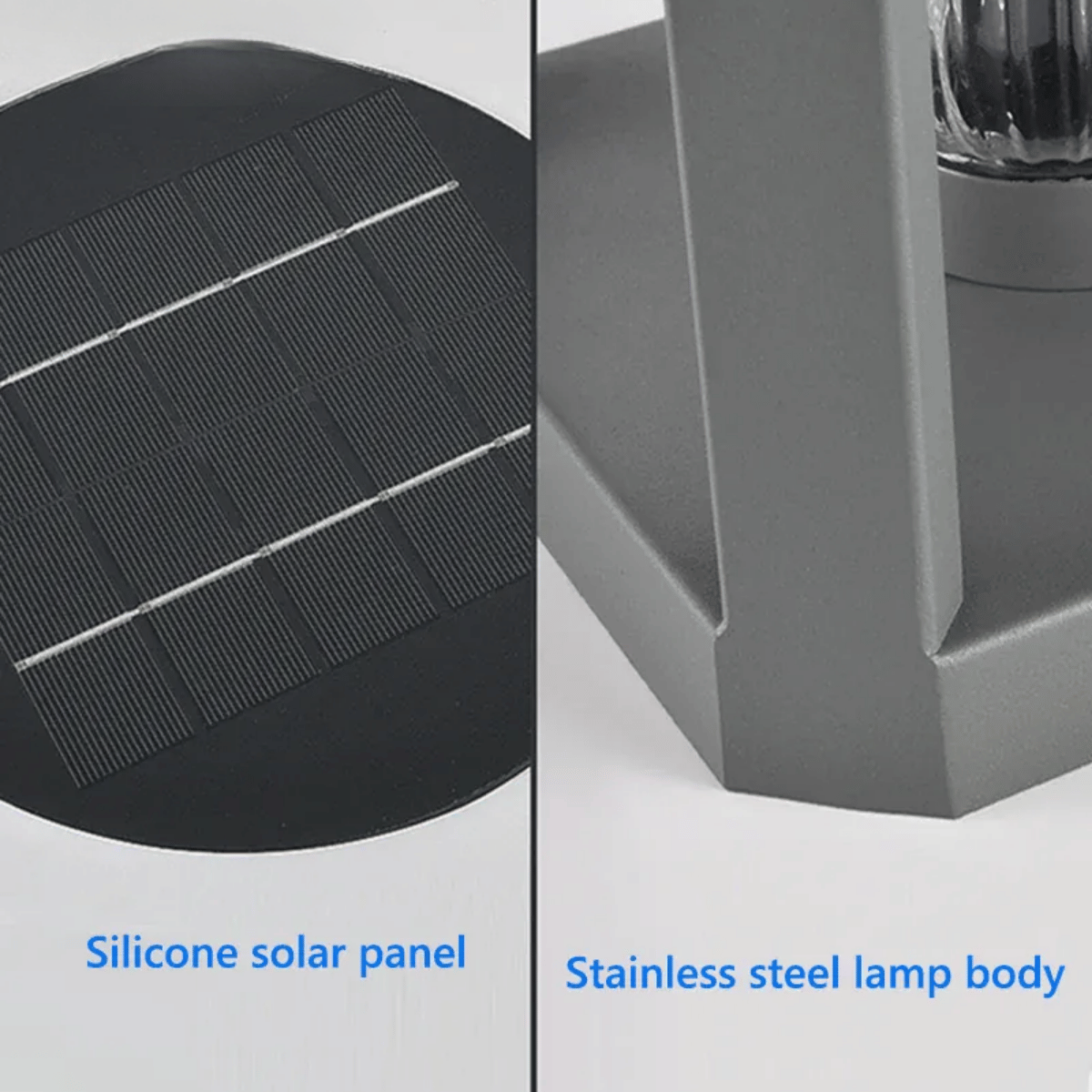 Verthara Premium Solar Garden Lights Pillar Style With Dusk-To-Dawn Sensor – Energy Efficient - IP65 Rated - Outdoor Lighting - Ideal For Pathways - Villa Gates