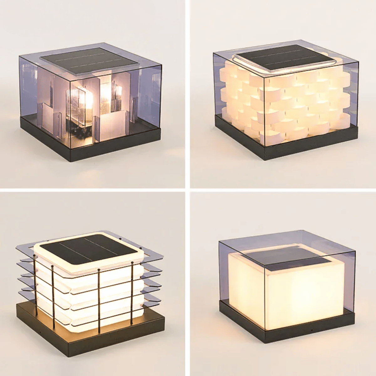 Verthara Premium Solar Garden Lights Pillar Style With Dusk-To-Dawn Sensor – Energy Efficient - IP65 Rated - Outdoor Lighting - Ideal For Pathways - Villa Gates