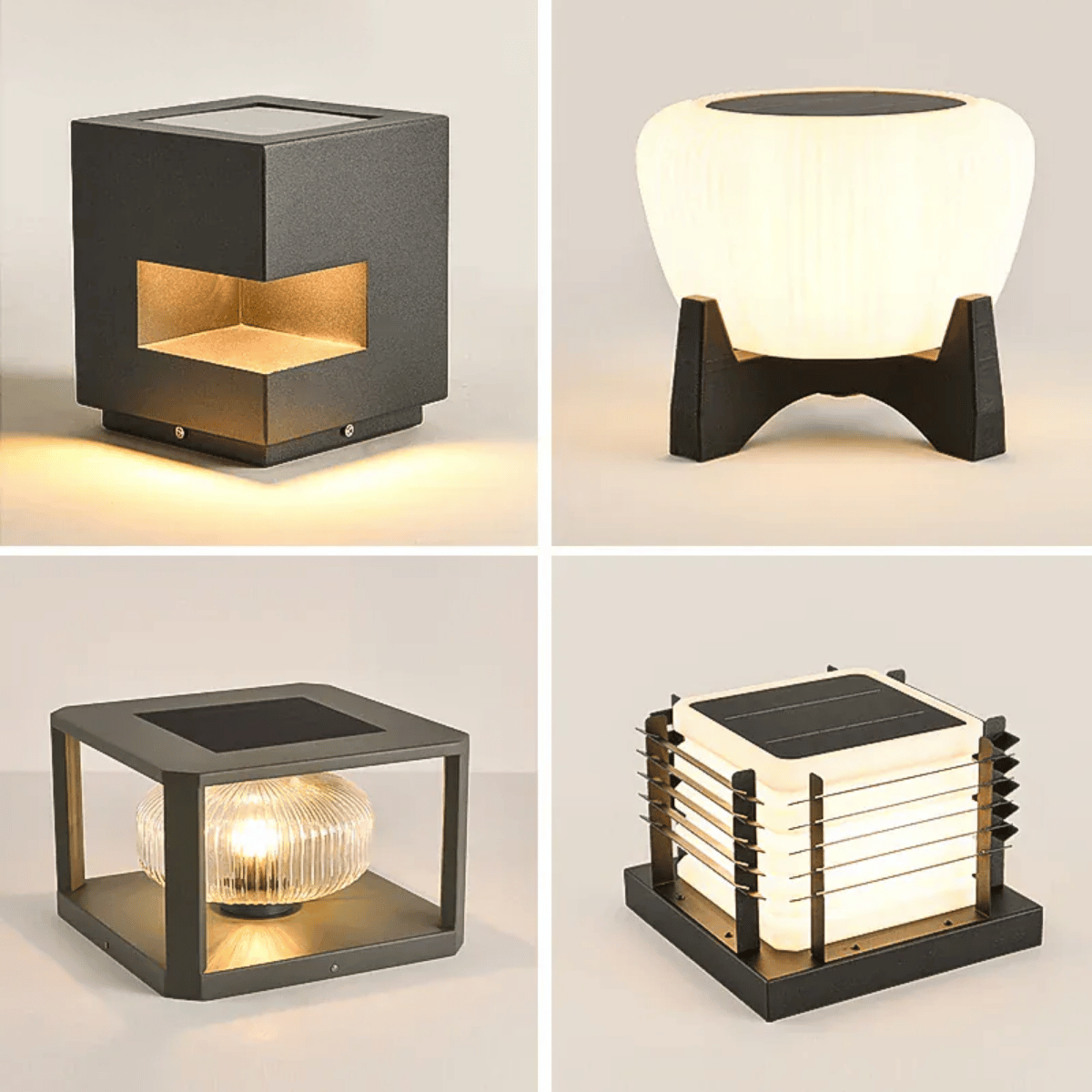 Verthara Premium Solar Garden Lights Pillar Style With Dusk-To-Dawn Sensor – Energy Efficient - IP65 Rated - Outdoor Lighting - Ideal For Pathways - Villa Gates