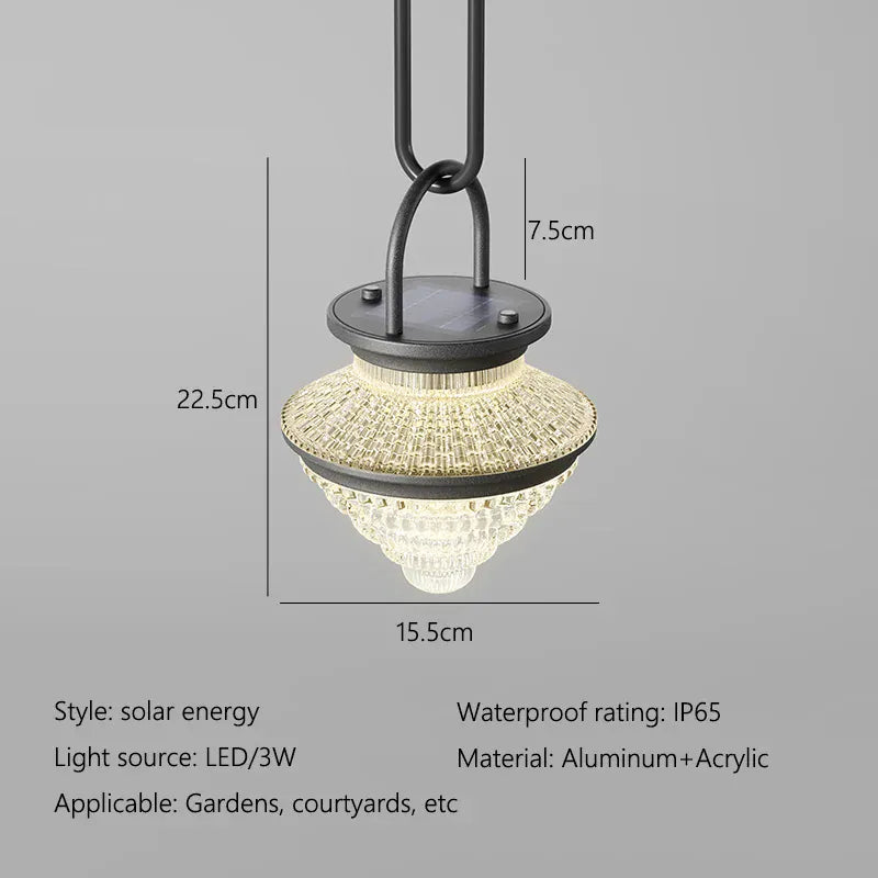 Verthara Premium Solar Hanging Lantern with Handle B