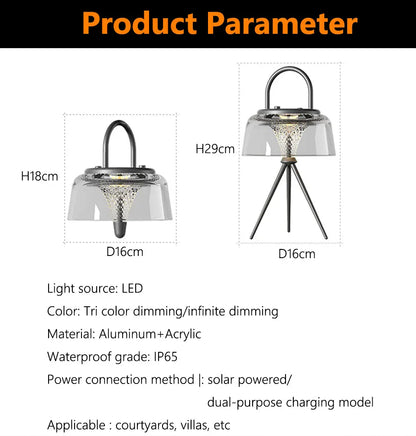 Verthara Premium Solar Hanging Lantern with Handle
