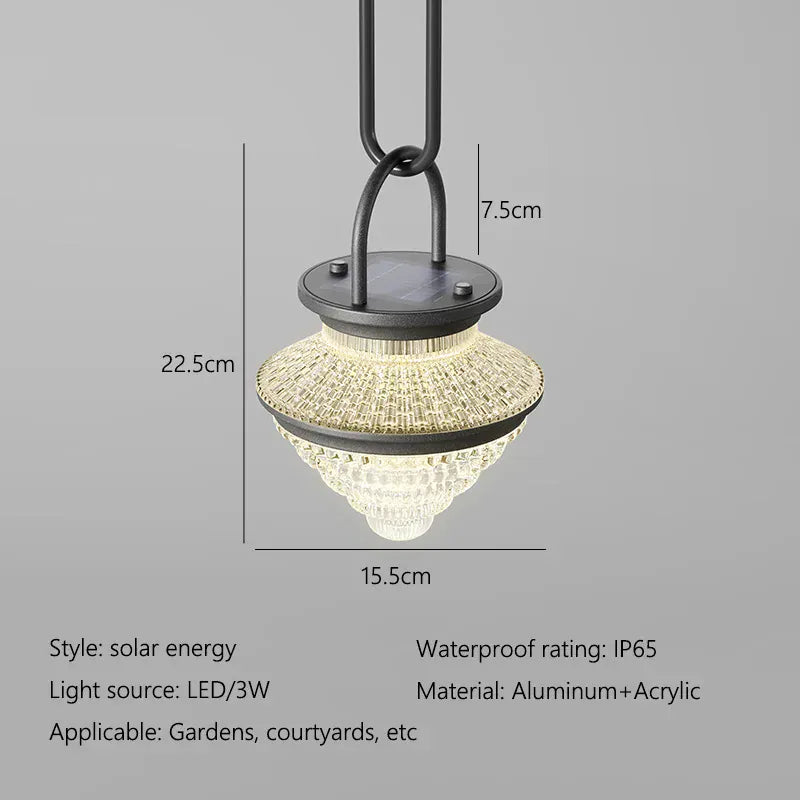 Verthara Premium Solar Hanging Lantern with Handle