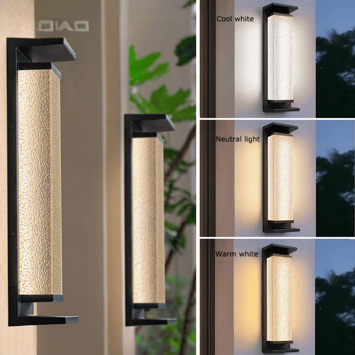 Verthara Premium Solar LED Outdoor Wall Light - Wall-Mounted - Dusk to Dawn - Waterproof - Anti-Rust - Ideal for Patio - Warm White