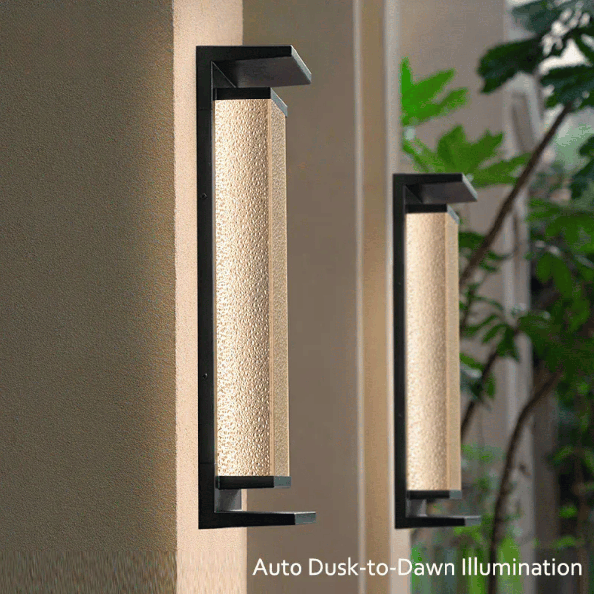 Verthara Premium Solar LED Outdoor Wall Light - Wall-Mounted - Dusk to Dawn - Waterproof - Anti-Rust - Ideal for Patio - Warm White A brown 80cm