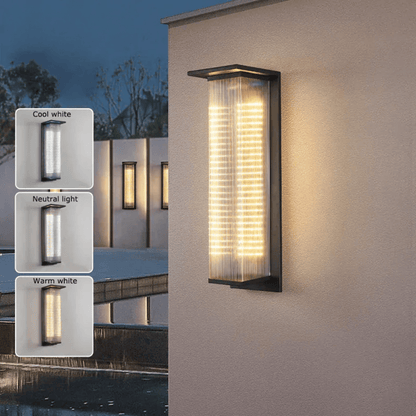 Verthara Premium Solar LED Wall Light - Outdoor Mount - Dusk to Dawn - Waterproof - Anti-Rust - Warm White - Ideal for Patios and Garages Default