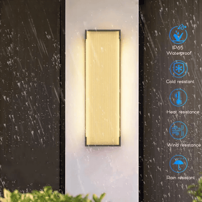 Verthara Premium Solar LED Wall Light - Outdoor Mount - Waterproof - Automatic On/Off - Stainless Steel - Modern Design - For Garden and Patio A 50cm