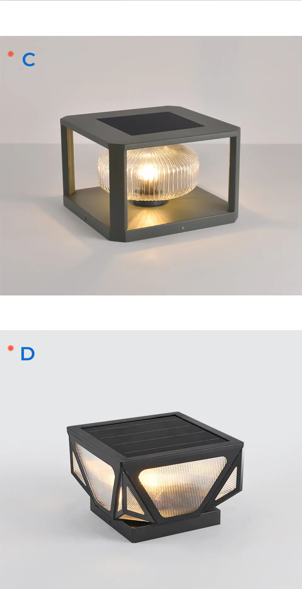 Verthara Premium Solar Post Cap Pillar Light