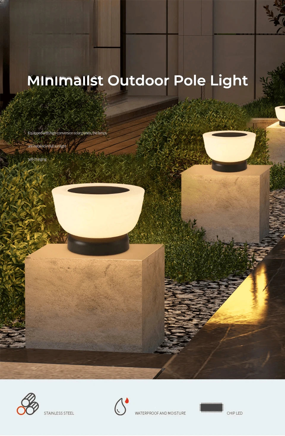 Verthara Premium Solar Post Cap Pillar Light