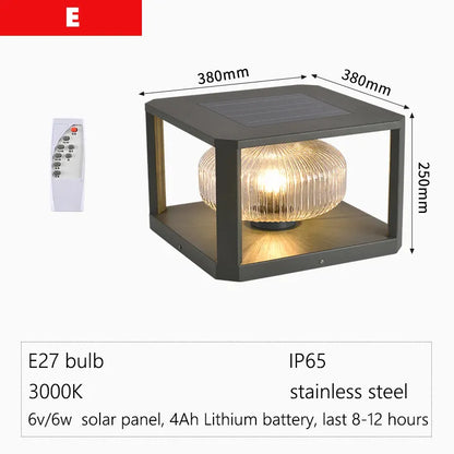 Verthara Premium Solar Post Cap Pillar Light E