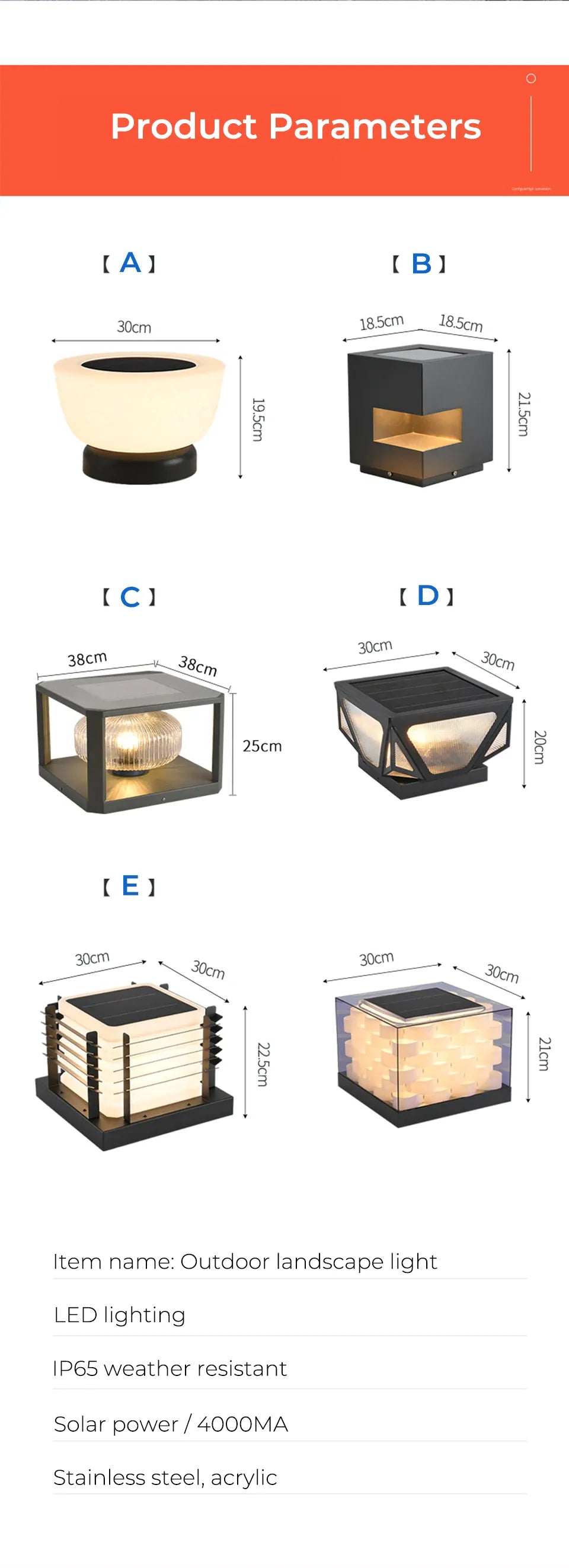 Verthara Premium Solar Post Cap Pillar Light