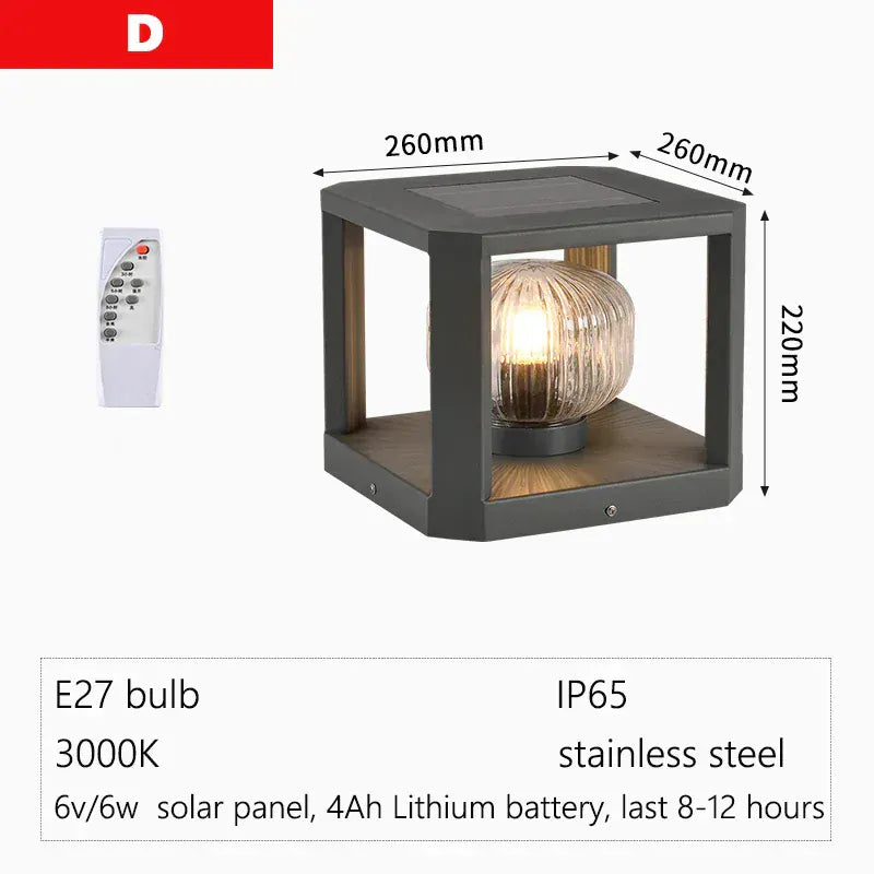 Verthara Premium Solar Post Cap Pillar Light