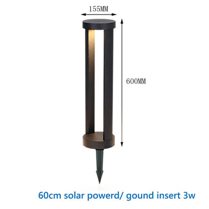 Verthara Premium Solar Powered LED Landscape Light – Waterproof - Auto On/Off - Aluminium - Outdoor Lights for House - 40cm Height H60cm solar insert / warm white