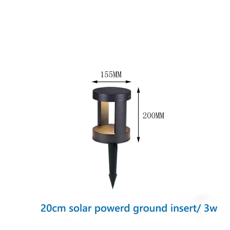 Verthara Premium Solar Powered LED Landscape Light – Waterproof - Auto On/Off - Aluminium - Outdoor Lights for House - 40cm Height H20cm solar insert / cool white