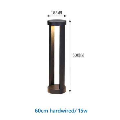 Verthara Premium Solar Powered LED Landscape Light – Waterproof - Auto On/Off - Aluminium - Outdoor Lights for House - 40cm Height H60cm hardwire / cool white