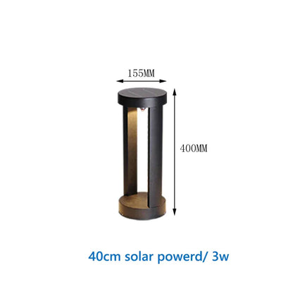 Verthara Premium Solar Powered LED Landscape Light – Waterproof - Auto On/Off - Aluminium - Outdoor Lights for House - 40cm Height H40cm solar / cool white