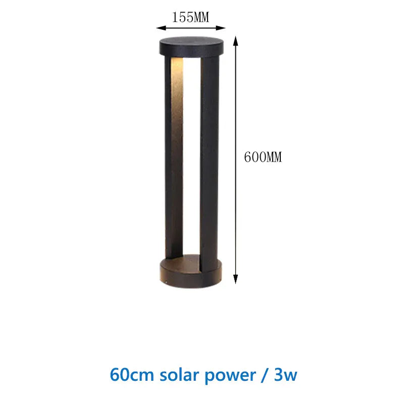 Verthara Premium Solar Powered LED Landscape Light – Waterproof - Auto On/Off - Aluminium - Outdoor Lights for House - 40cm Height H60cm solar / warm white