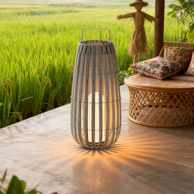 Verthara Premium Solar Rattan Woven Garden Lawn Light