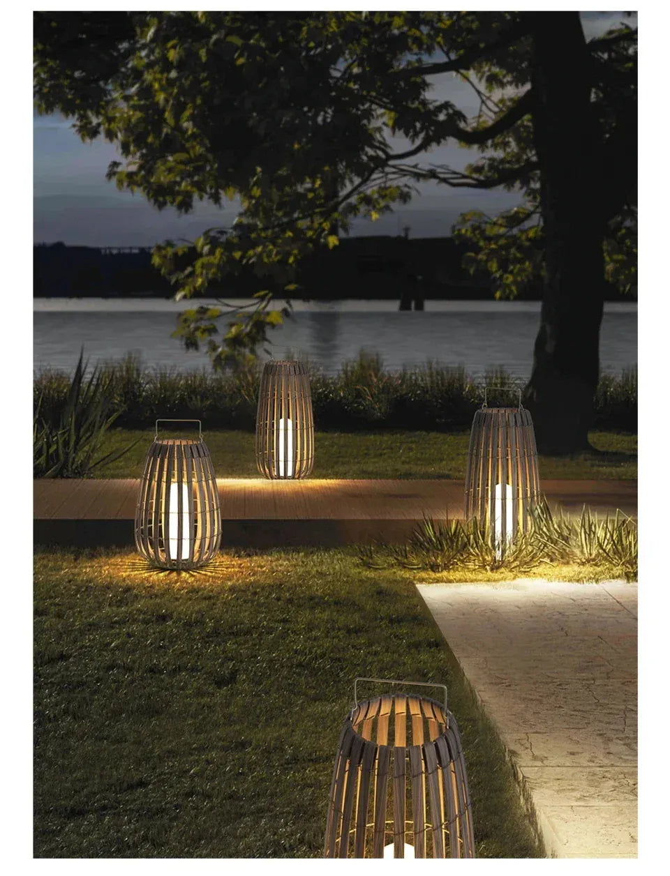 Verthara Premium Solar Rattan Woven Garden Lawn Light