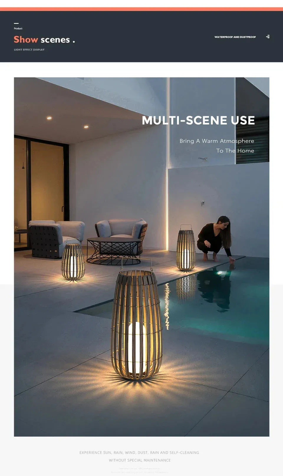 Verthara Premium Solar Rattan Woven Garden Lawn Light