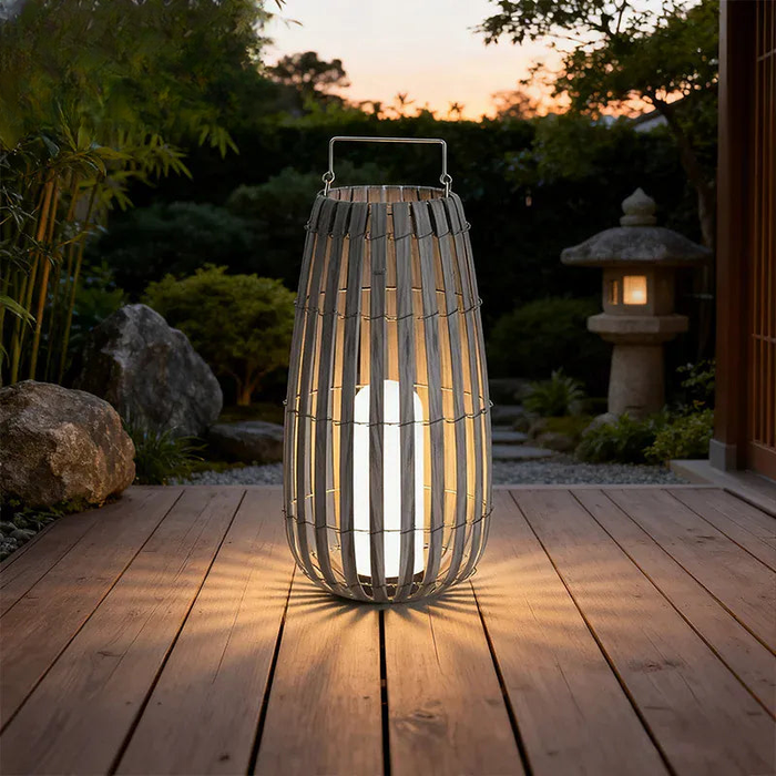 Verthara Premium Solar Rattan Woven Garden Lawn Light H35-Solar