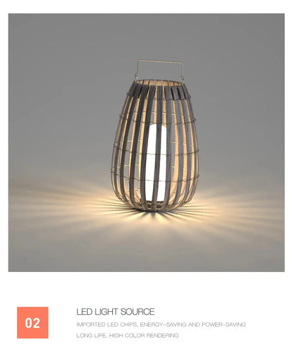 Verthara Premium Solar Rattan Woven Garden Lawn Light