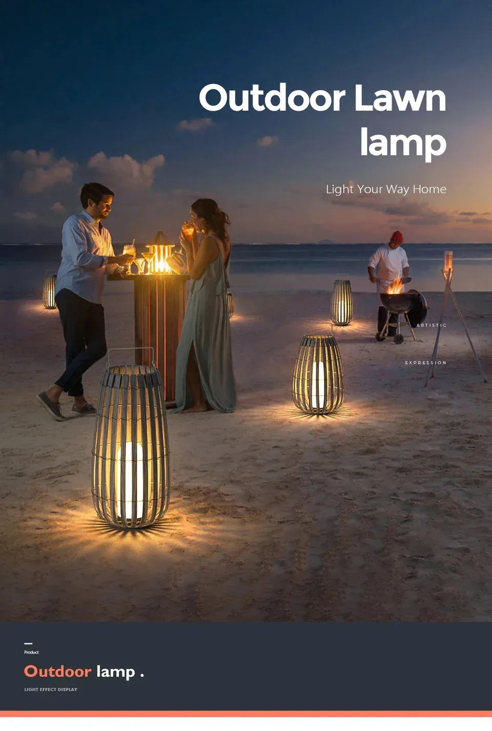 Verthara Premium Solar Rattan Woven Garden Lawn Light