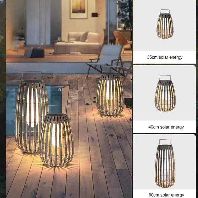 Verthara Premium Solar Rattan Woven Garden Lawn Light