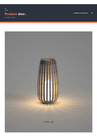 Verthara Premium Solar Rattan Woven Garden Lawn Light