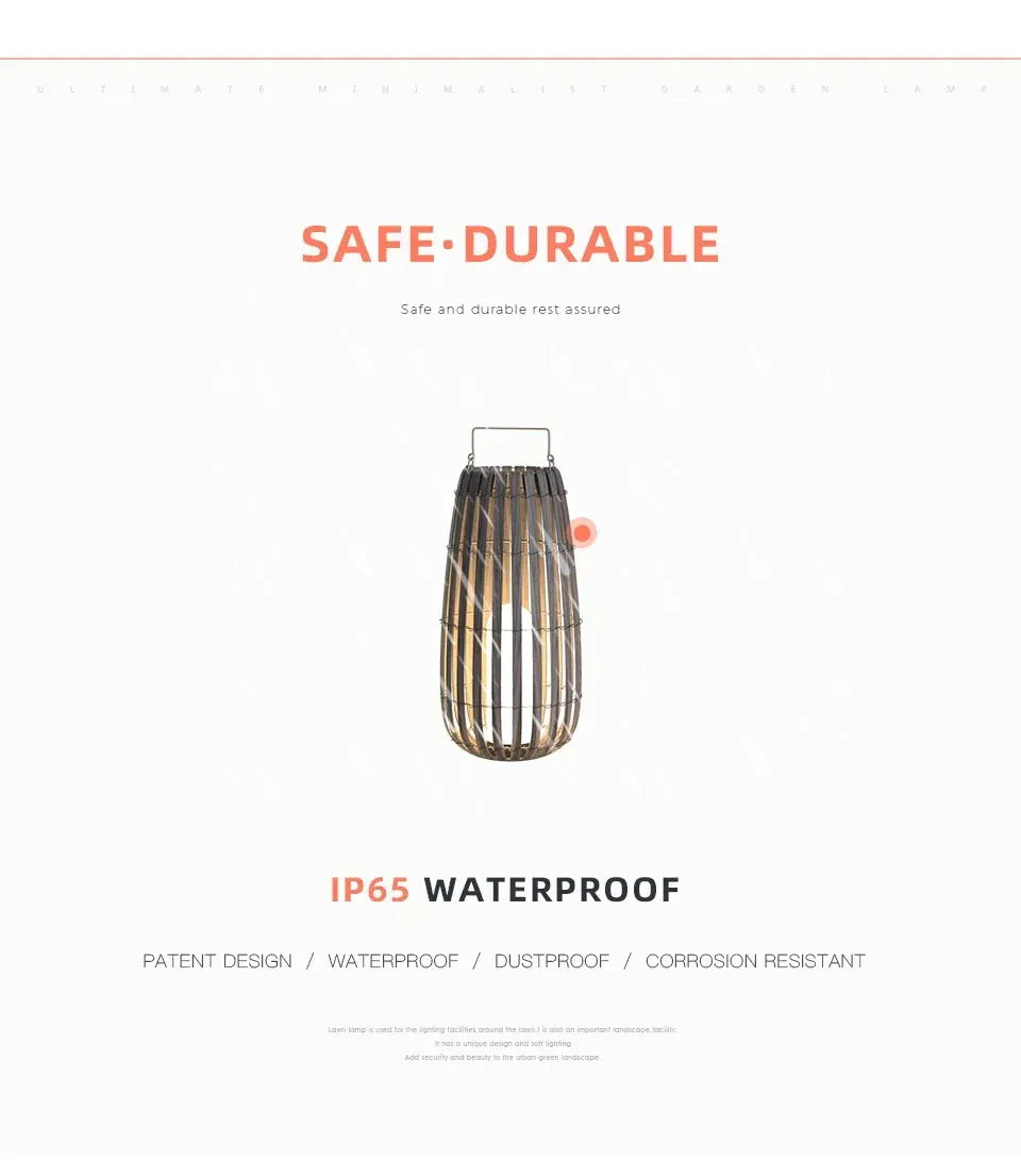 Verthara Premium Solar Rattan Woven Garden Lawn Light