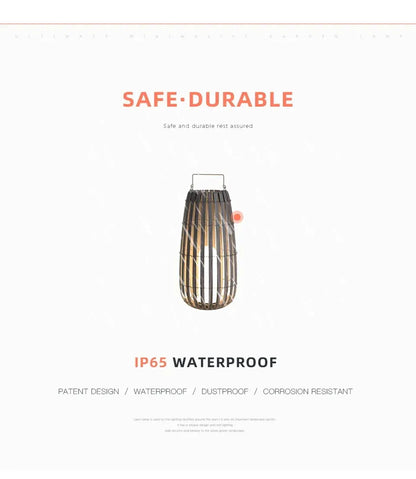 Verthara Premium Solar Rattan Woven Garden Lawn Light
