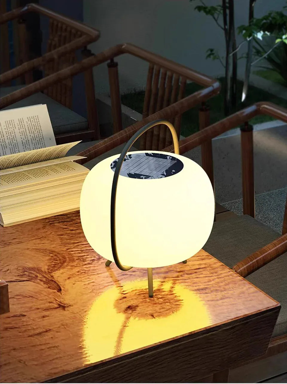 Verthara Premium Solar Rechargeable Camping & Garden Lantern 25cm