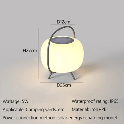 Verthara Premium Solar Rechargeable Camping & Garden Lantern 25cm