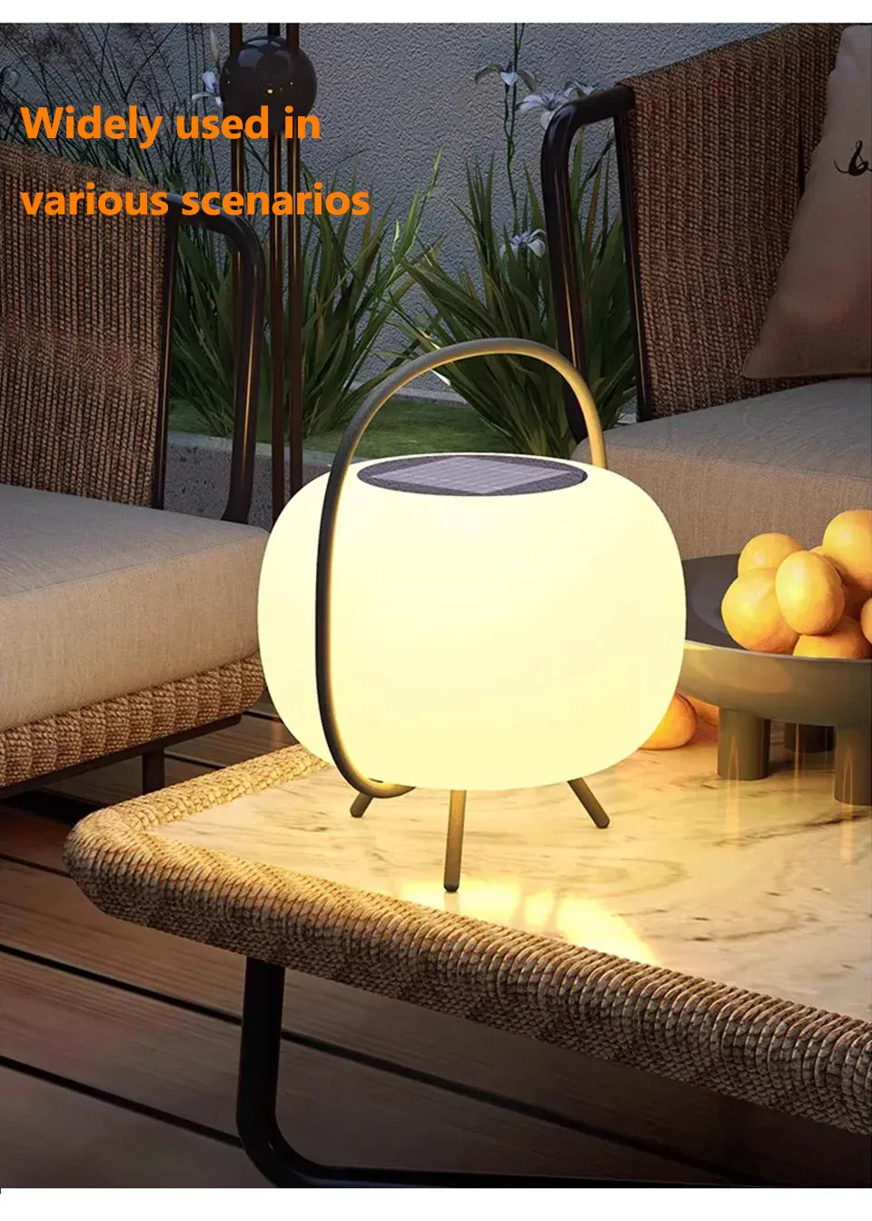 Verthara Premium Solar Rechargeable Camping & Garden Lantern 25cm