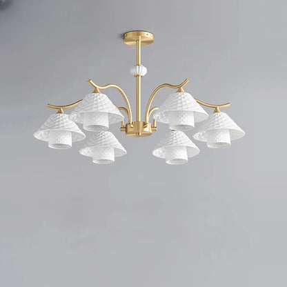 Verthara Premium Solid Brass & Ceramic Farmhouse Chandelier