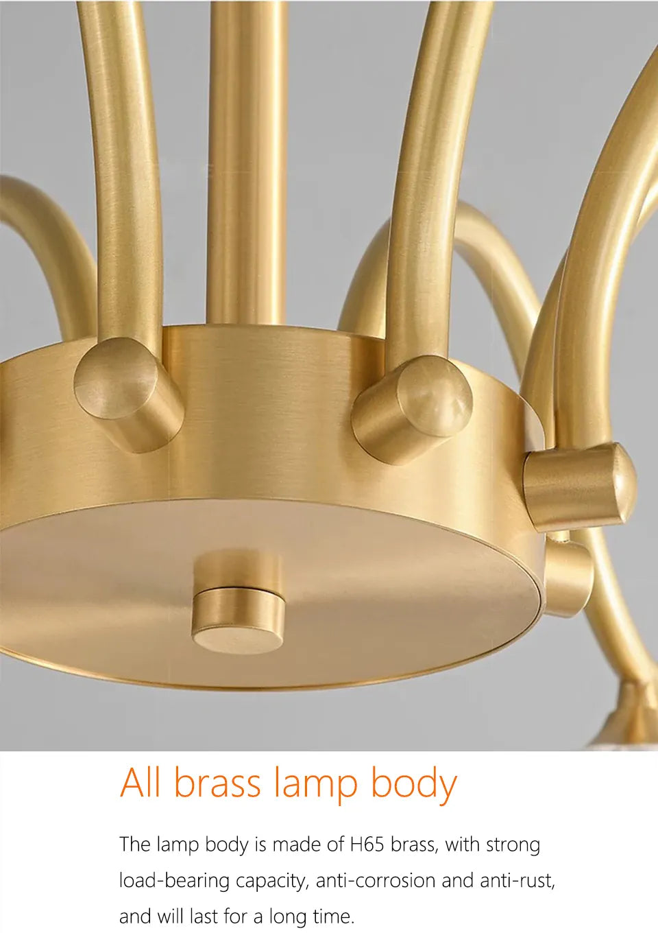Verthara Premium Solid Brass & Ceramic Farmhouse Chandelier