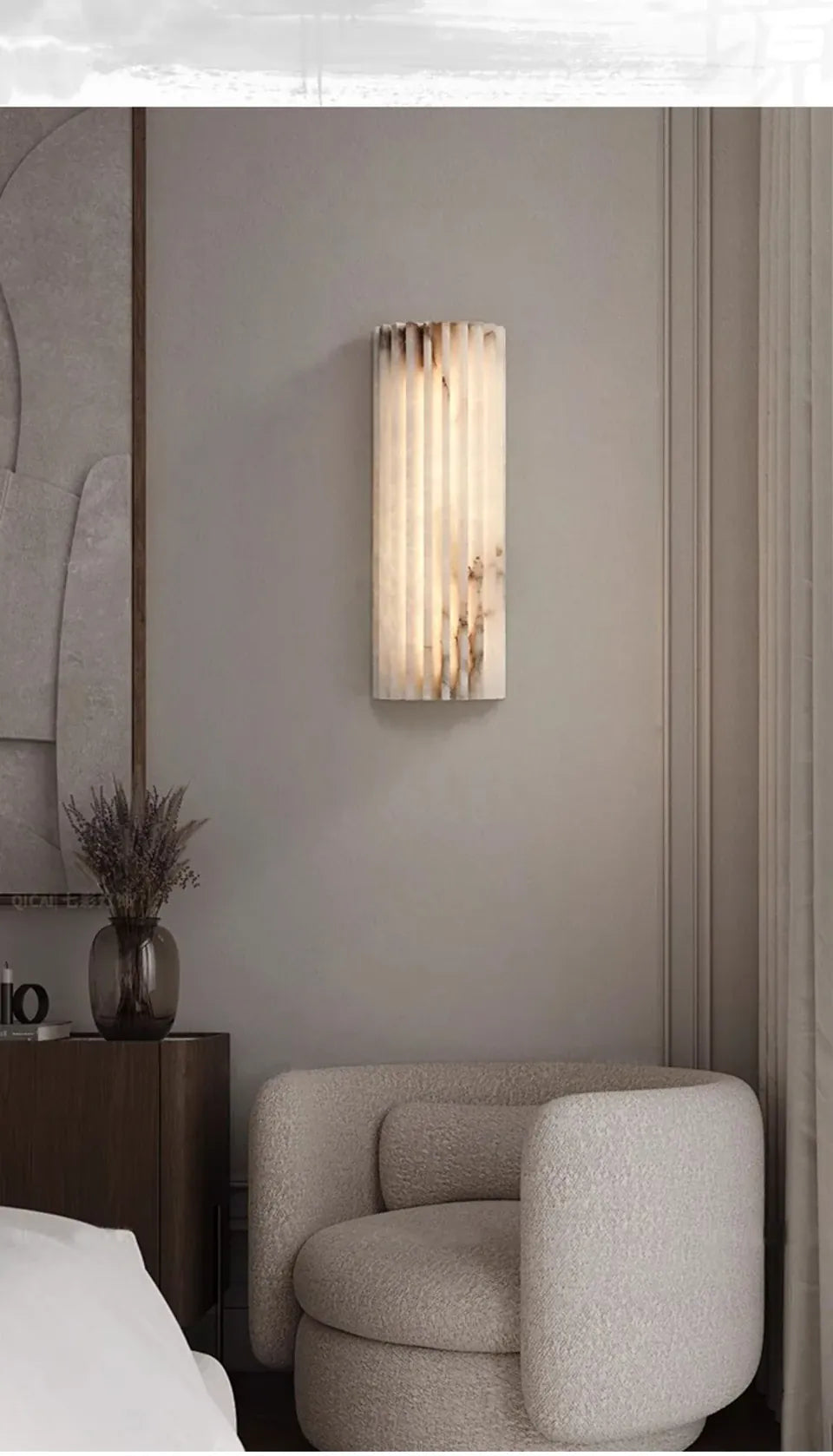 Verthara Premium Spanish Marble Stone Wall Light