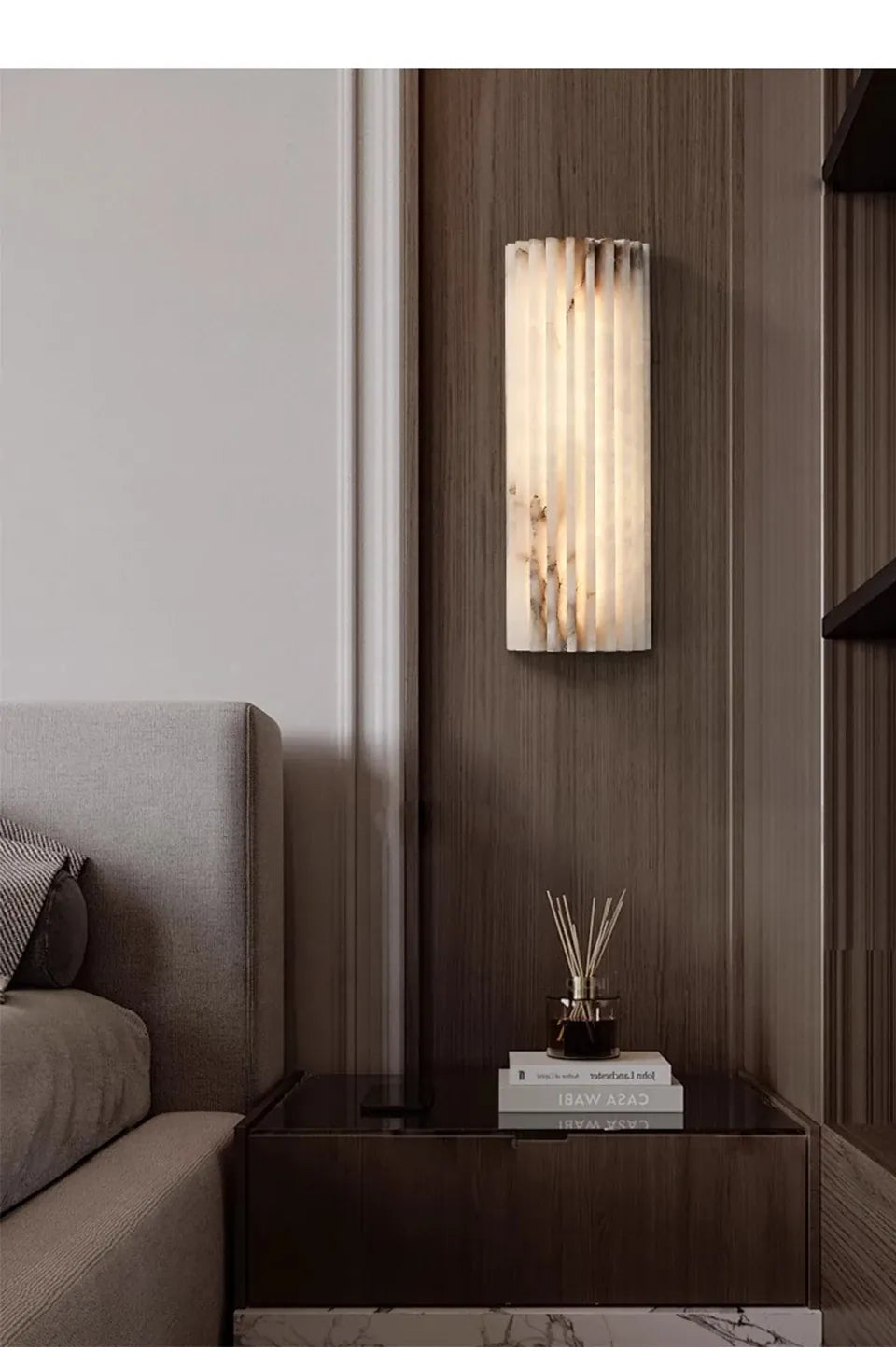 Verthara Premium Spanish Marble Stone Wall Light