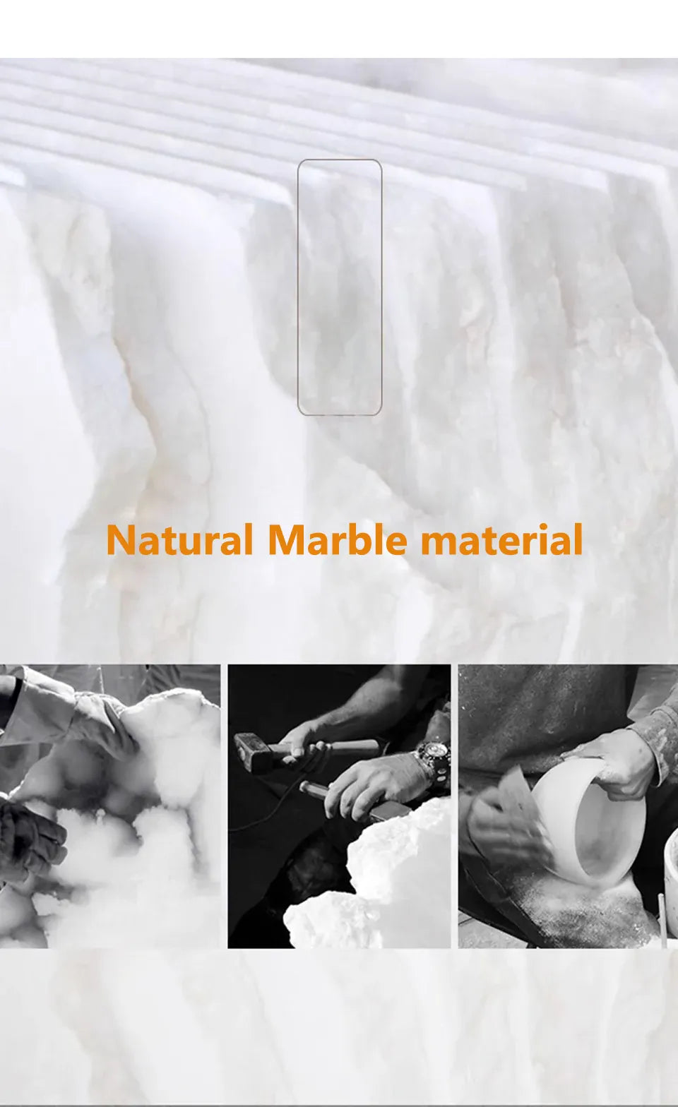 Verthara Premium Spanish Marble Stone Wall Light