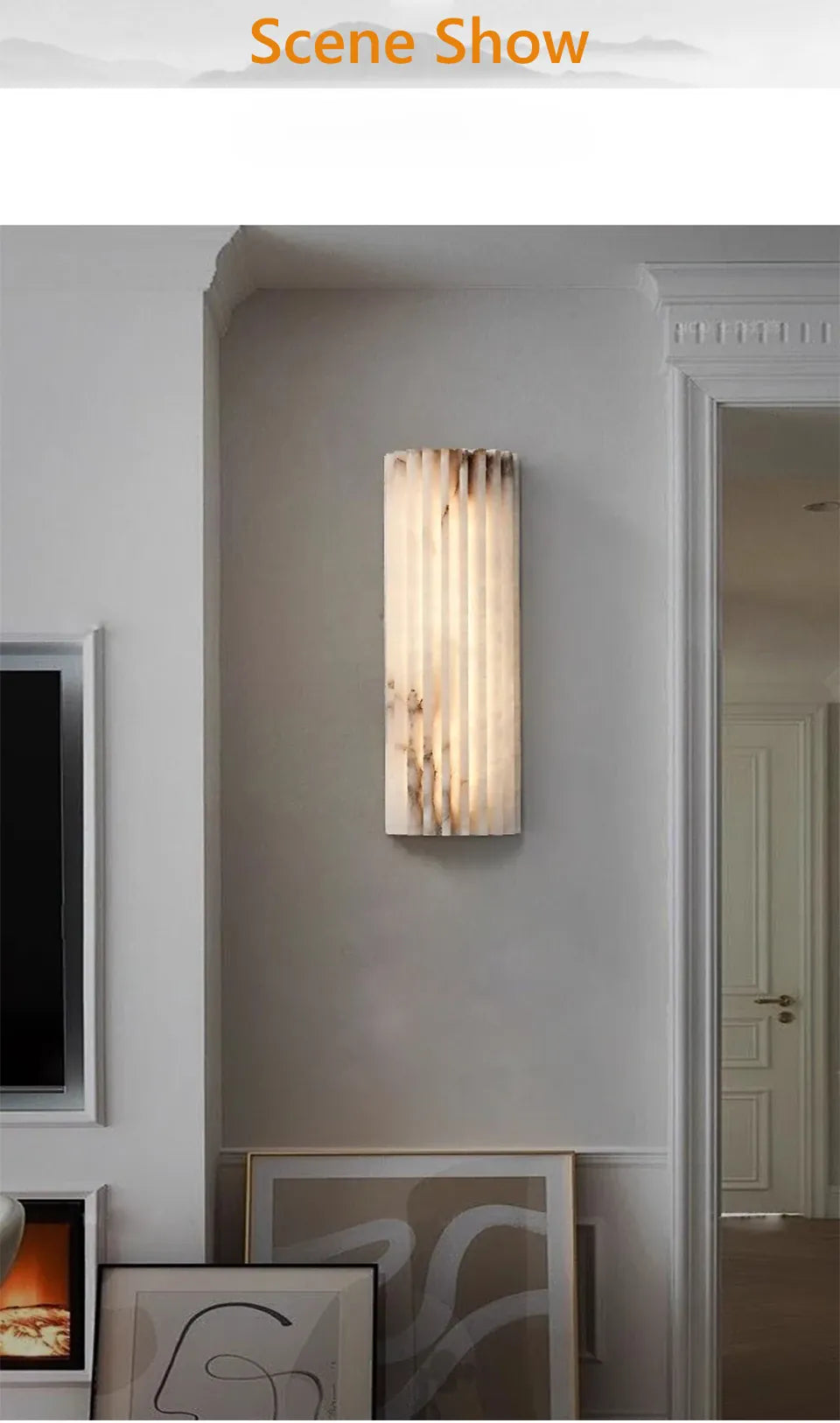 Verthara Premium Spanish Marble Stone Wall Light