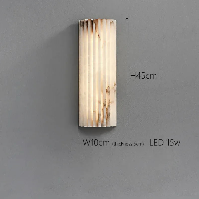 Verthara Premium Spanish Marble Stone Wall Light Dia10xH45cm / Cool White(5500-7000K)