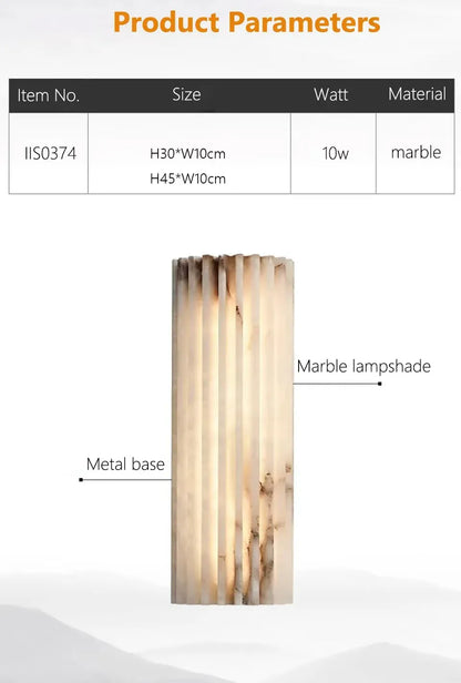 Verthara Premium Spanish Marble Stone Wall Light